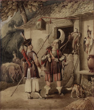Chinesische Tartaren in ihrer Kriegskleidung von William Heath